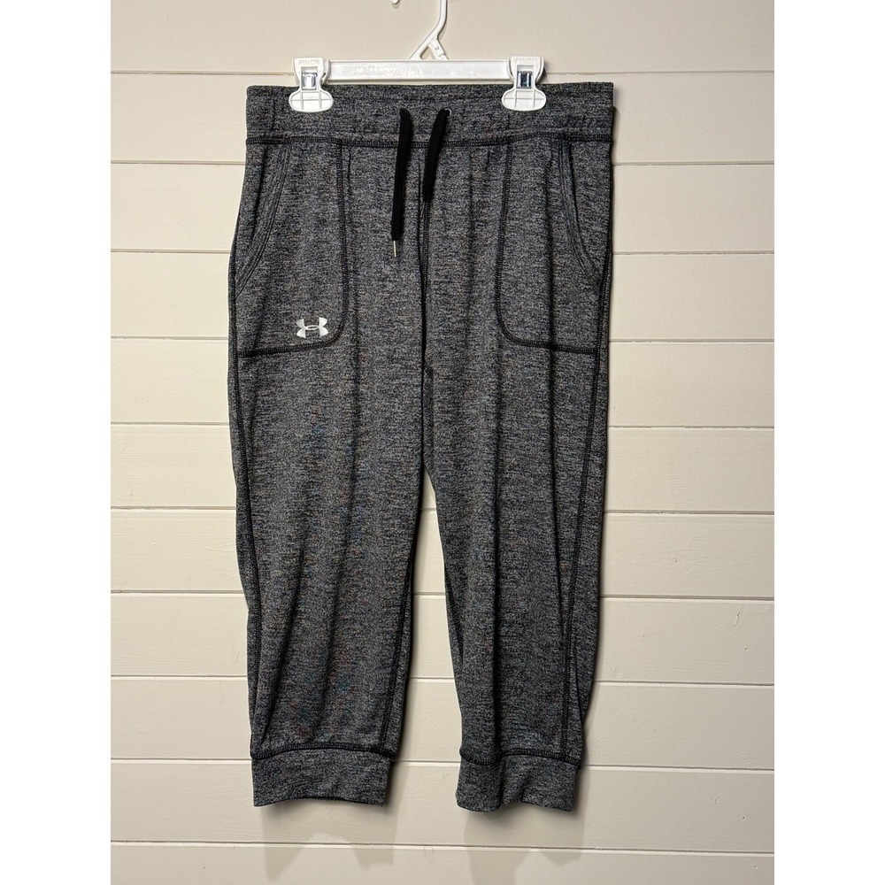 Under Armour Womens Gray HeatGear Capri Jogger Pants Athletic Fitness‎ Size XS